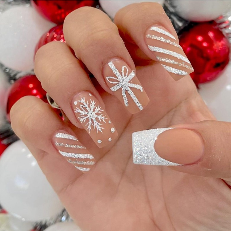 1 Set Of Christmas Fake Nails, Christmas Shaped Nail Plates, Wearable Nails, Nails Suitable For Christmas Day And Winter Wear
1 Set Of Christmas Fake Nails, Christmas Shaped Nail Plates, Wearable Nails, Nails Suitable For Christmas Day And Winter Wear