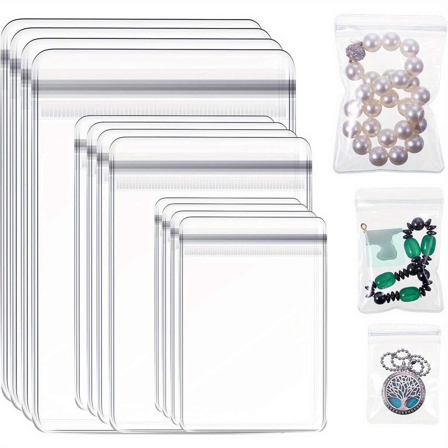 120pcs Clear Pvc Jewelry Bags, Plastic Transparent Jewelry Ring Earring Packaging Organizer, Anti-tarnish Zipper Bags For Jewelry Storage, .8 Inch, 2. Inch, 3.5 X 5 Inch
120pcs Clear Pvc Jewelry Bags, Plastic Transparent Jewelry Ring Earring Packaging Organizer, Anti-tarnish Zipper Bags For Jewelry Storage, .8 Inch, 2. Inch, 3.5 X 5 Inch