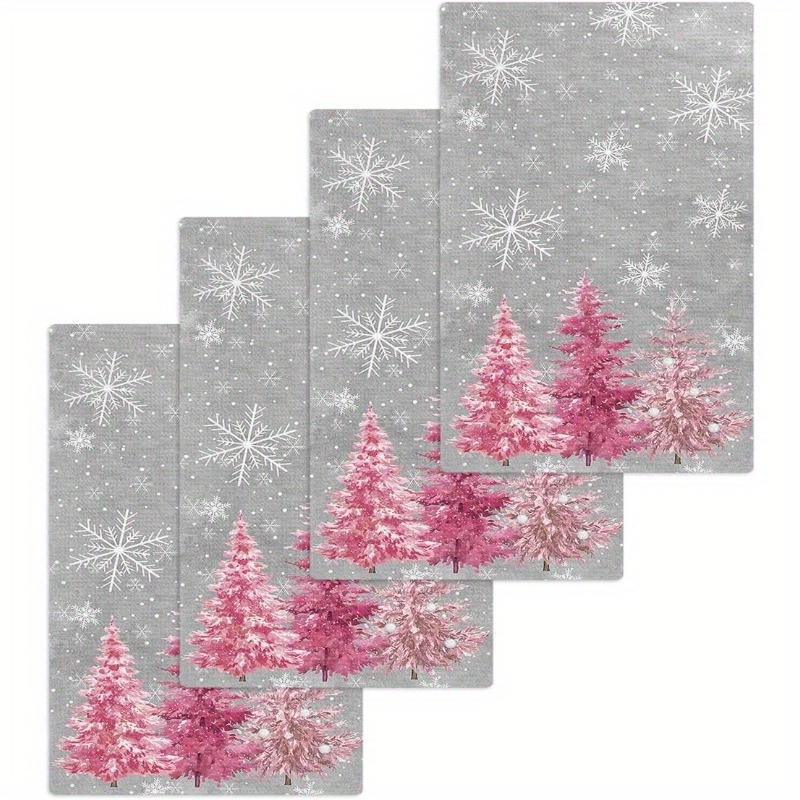 4pcs Set Pink Christmas Tree & Dish Towels - , Absorbent Polyester Kitchen Hand Towels, 18x26 Inches, Kitchen Towels
4pcs Set Pink Christmas Tree & Dish Towels - , Absorbent Polyester Kitchen Hand Towels, 18x26 Inches, Kitchen Towels
