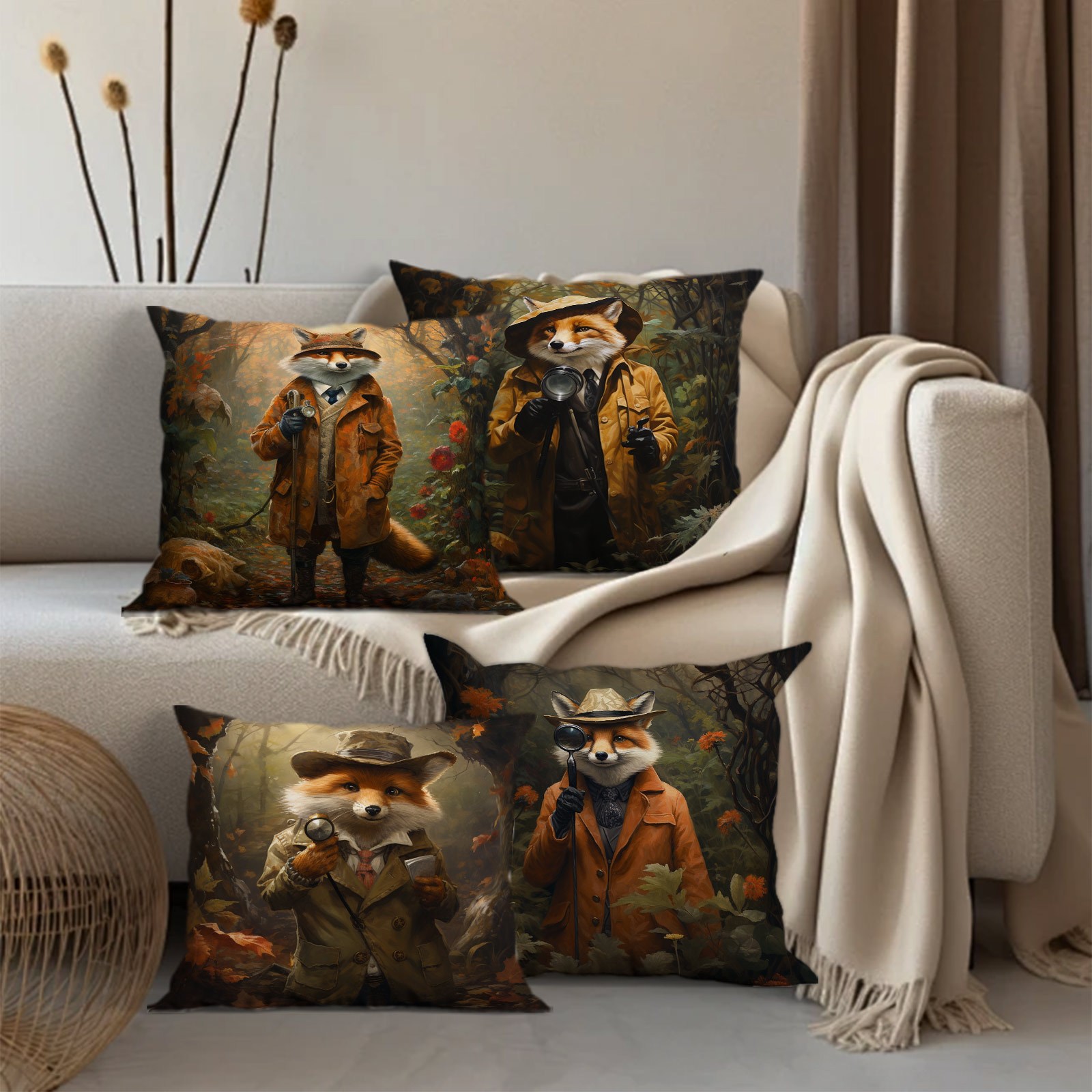 4pcs Set - Fox - , Zip , Washable For Christmas & Halloween Decor | For Sofa, Car, And
4pcs Set - Fox - , Zip , Washable For Christmas & Halloween Decor | For Sofa, Car, And