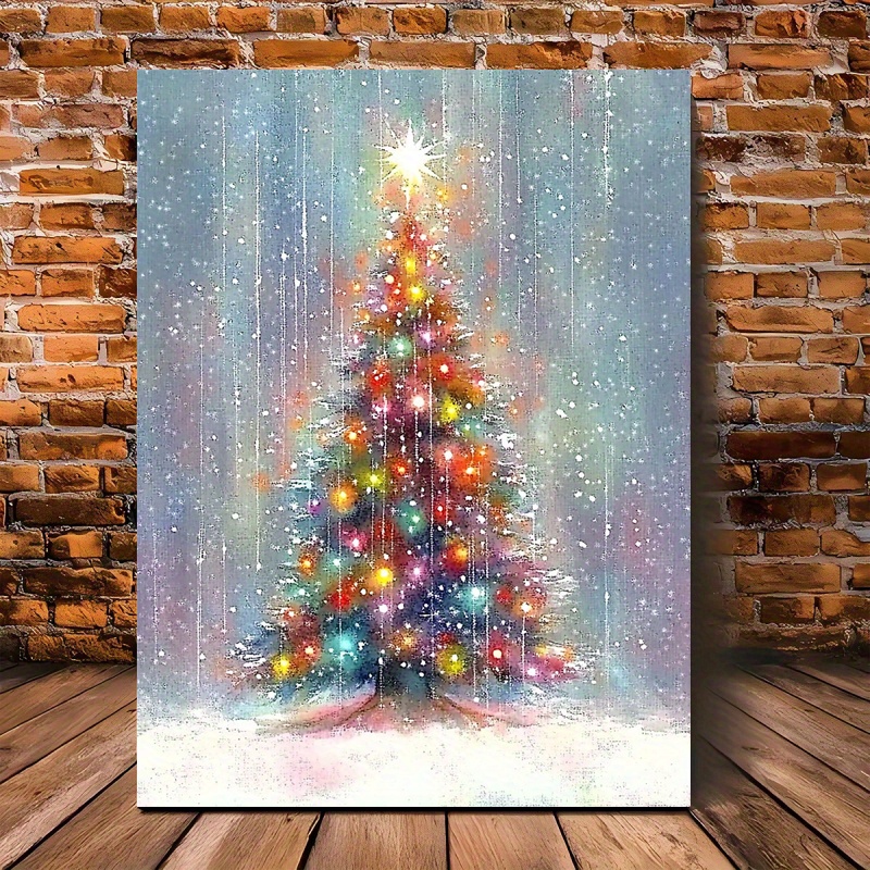 Christmas Tree Canvas Wall Art With Led Lights, 11.8x15.7 Inch, Pre- Holiday Wall Decor, Waterproof Painting For Home, , Beach Party, Anniversary Decoration
Christmas Tree Canvas Wall Art With Led Lights, 11.8x15.7 Inch, Pre- Holiday Wall Decor, Waterproof Painting For Home, , Beach Party, Anniversary Decoration