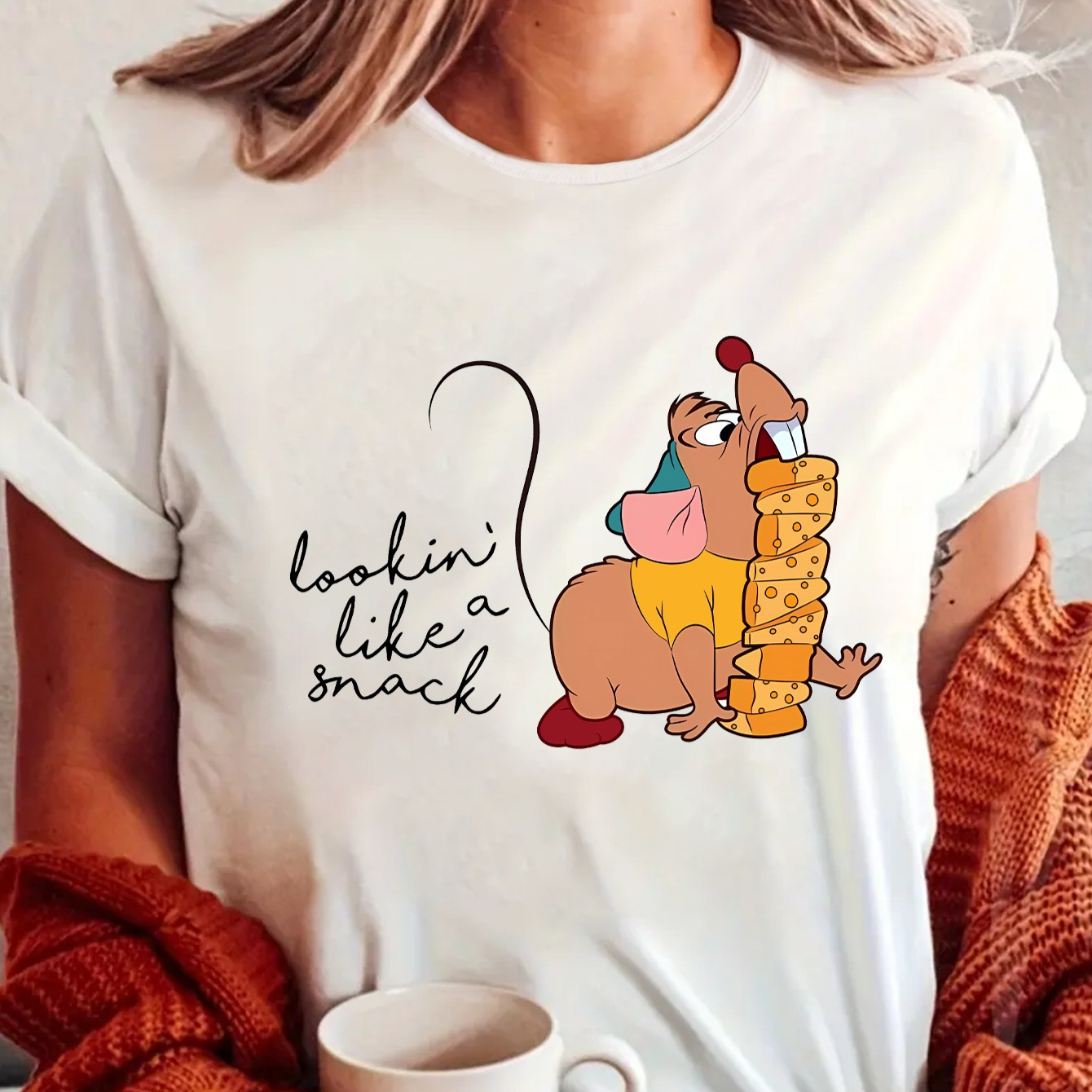 Women's Cute Cartoon Mouse T-shirt - Polyester And Spandex , Crew Neck, Short Sleeve, Knit Fabric With Slight Stretch, For All
Women's Cute Cartoon Mouse T-shirt - Polyester And Spandex , Crew Neck, Short Sleeve, Knit Fabric With Slight Stretch, For All