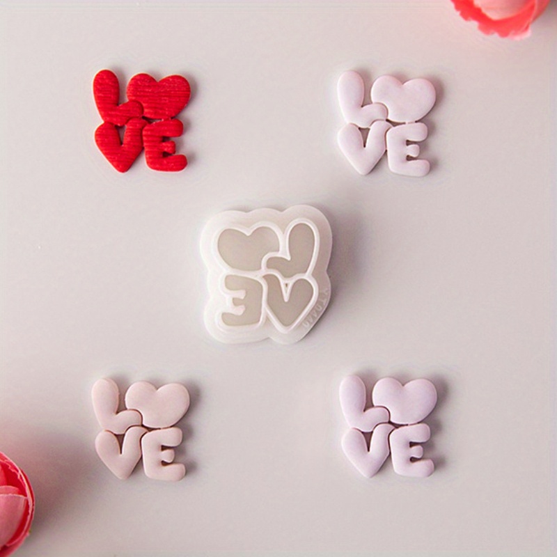 Valentine's Day Love Heart Earring Clay Mold Set, Polymer Clay Cutter For Pendants, Embossing Craft Tool, Plastic Series Shapes For Earrings Making
Valentine's Day Love Heart Earring Clay Mold Set, Polymer Clay Cutter For Pendants, Embossing Craft Tool, Plastic Series Shapes For Earrings Making