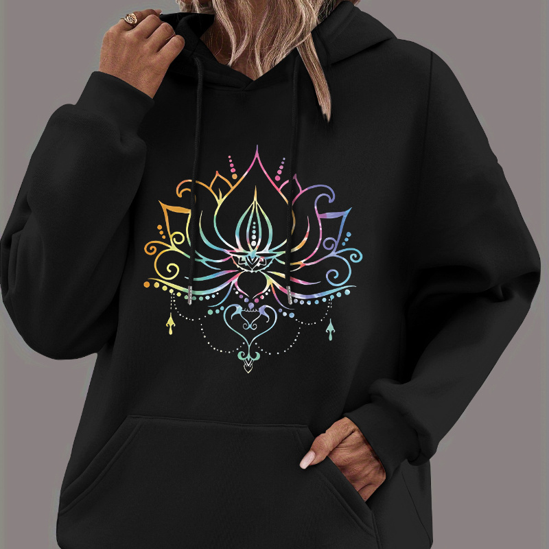 Women's Plus Size Geometric Print Hoodie - Casual Drawstring Pullover For Fall & Winter, Cozy Polyester Knit
Women's Plus Size Geometric Print Hoodie - Casual Drawstring Pullover For Fall & Winter, Cozy Polyester Knit