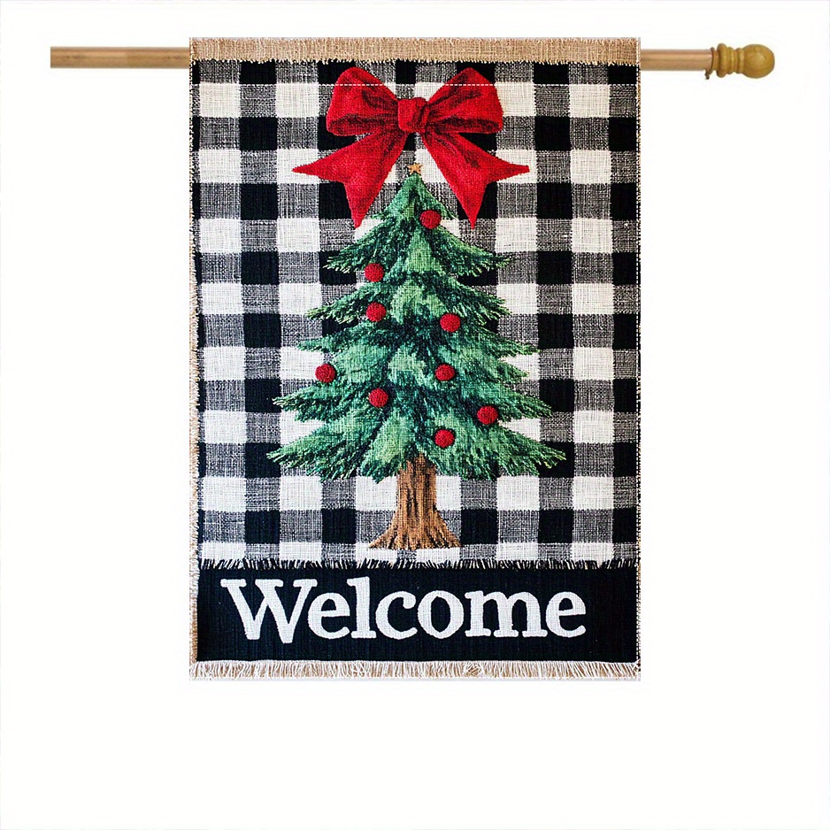 1pc, Christmas Tree With Bow, 28x40 Inch Double-sided Polyester Garden Flag, Outdoor Lawn Decoration, Seasonal Yard Banner, No Power Required
1pc, Christmas Tree With Bow, 28x40 Inch Double-sided Polyester Garden Flag, Outdoor Lawn Decoration, Seasonal Yard Banner, No Power Required
