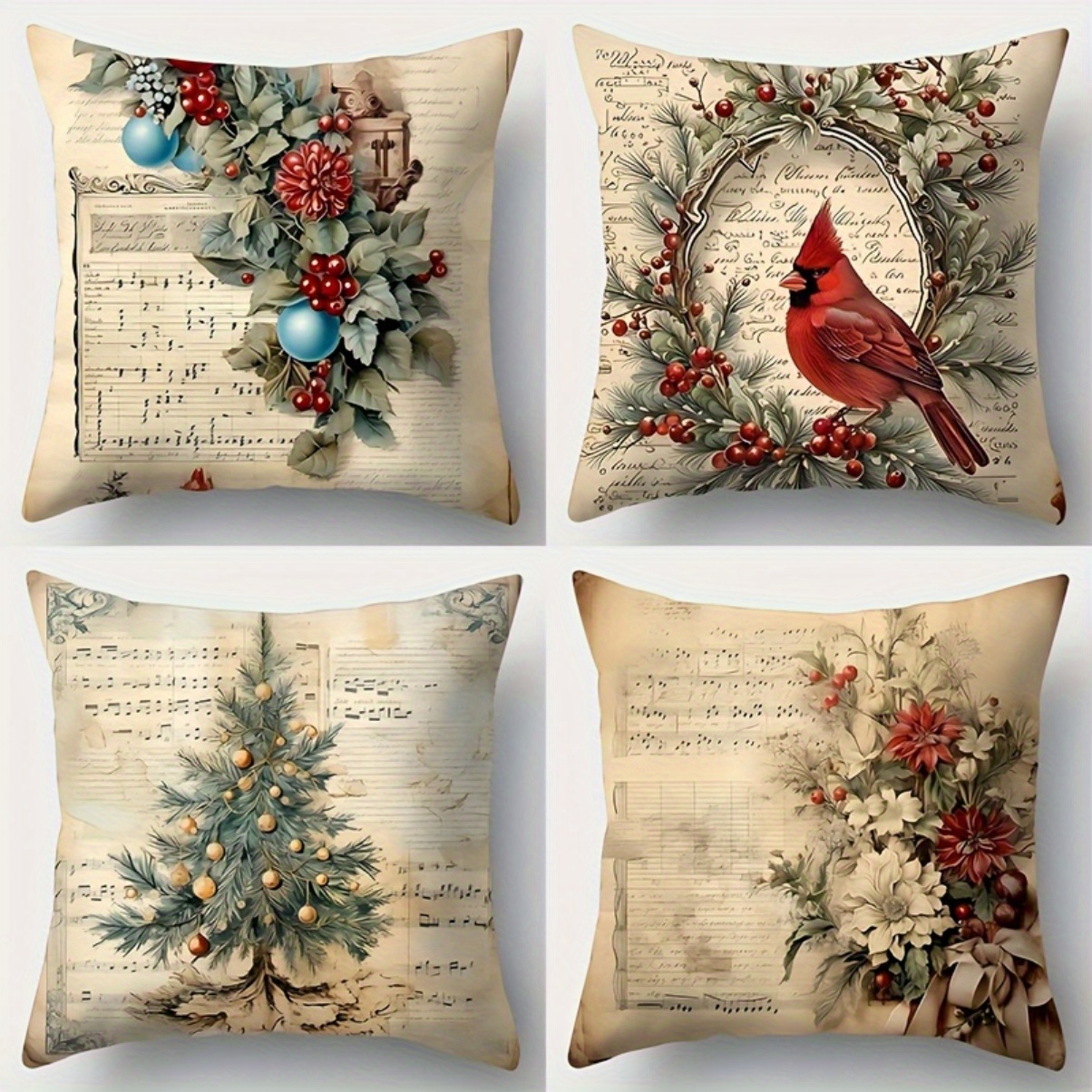 4pcs Christmas Pillowcase - 18 Inches * 18 Inches, Single-sided Printing, Retro Christmas Pillowcase, Christmas Decoration, Sofa Back Cover, Pillowcase Does Not Pillow
4pcs Christmas Pillowcase - 18 Inches * 18 Inches, Single-sided Printing, Retro Christmas Pillowcase, Christmas Decoration, Sofa Back Cover, Pillowcase Does Not Pillow
