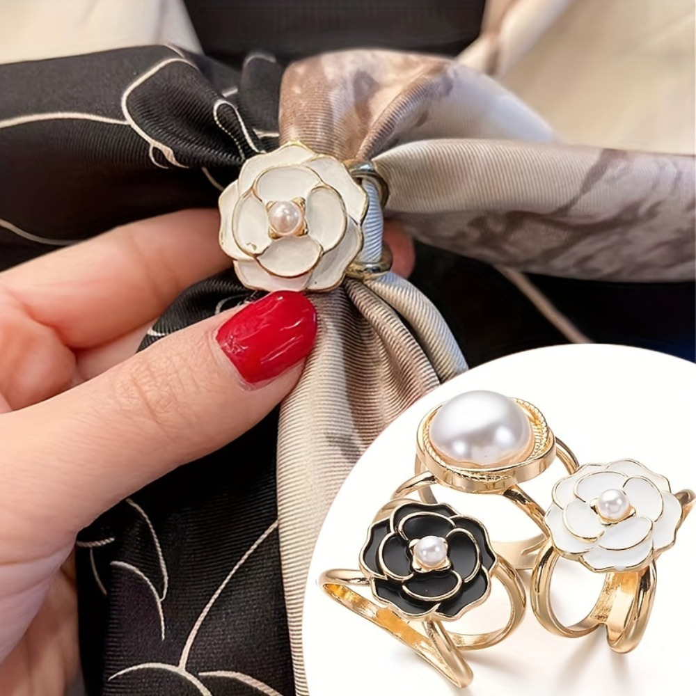 1/ 3pcs Floral Faux Pearl Scarf Ring Clip Brooch - Elegant Women's Clothing Decoration Accessory With Design - Formal And Wear
1/ 3pcs Floral Faux Pearl Scarf Ring Clip Brooch - Elegant Women's Clothing Decoration Accessory With Design - Formal And Wear