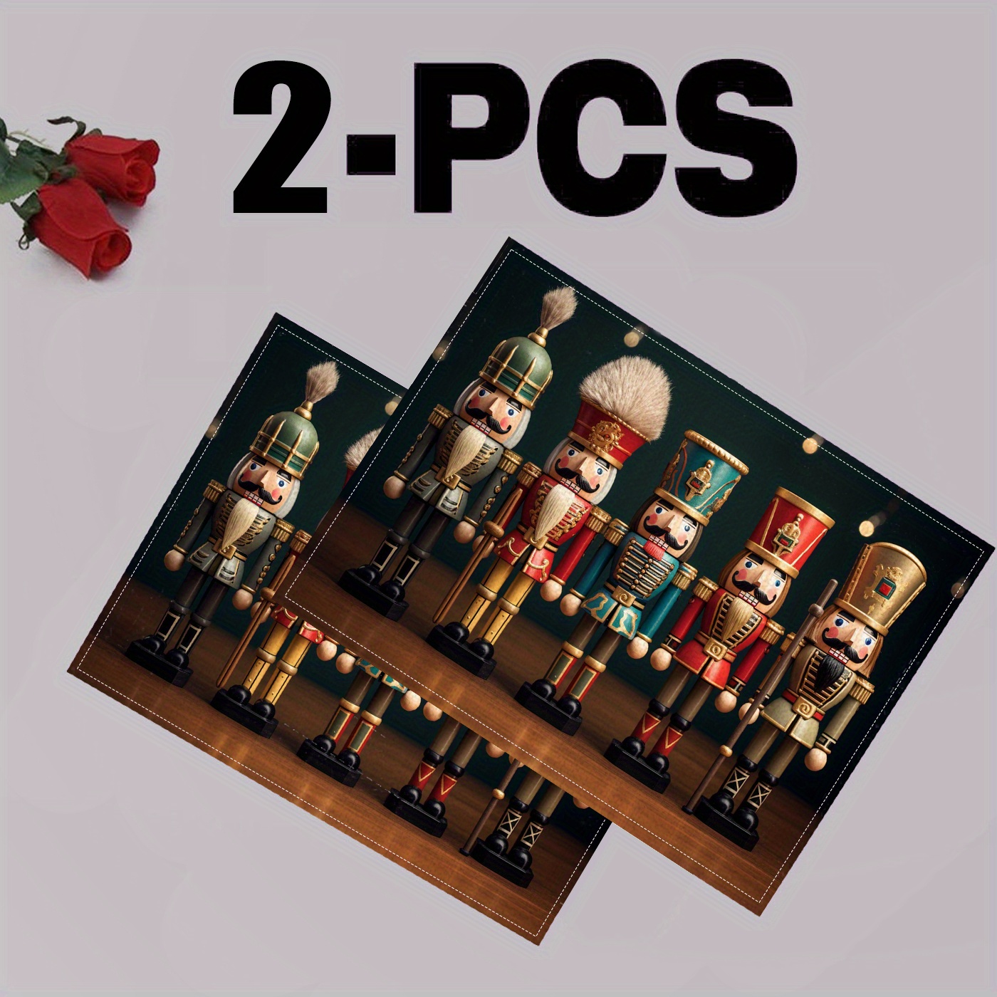 Christmas Nutcracker Print Linen Placemats, 2/4pcs Set, Rectangular Table Mats, Woven, 100% Linen, , Heat-resistant, Non-slip, Hand Wash Party, Kitchen & Dining Room Decor
Christmas Nutcracker Print Linen Placemats, 2/4pcs Set, Rectangular Table Mats, Woven, 100% Linen, , Heat-resistant, Non-slip, Hand Wash Party, Kitchen & Dining Room Decor
