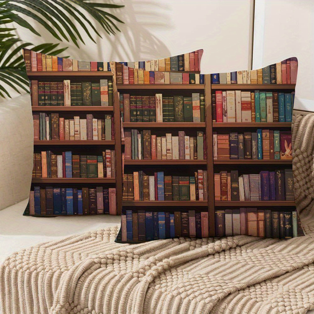 2pcs Set Of Decorative Book Shelf Pillow Covers - Soft Short Plush, Zip Closure, Machine Washable For Living Room & Outdoor Sofa
2pcs Set Of Decorative Book Shelf Pillow Covers - Soft Short Plush, Zip Closure, Machine Washable For Living Room & Outdoor Sofa