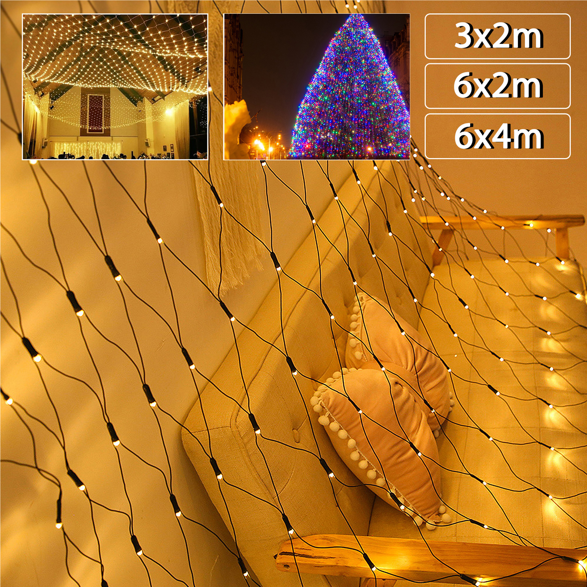 Led Fairy Lights Net Indoor And Outdoor Decoration For Christmas Wedding Party With 8 Light And Plug
Led Fairy Lights Net Indoor And Outdoor Decoration For Christmas Wedding Party With 8 Light And Plug