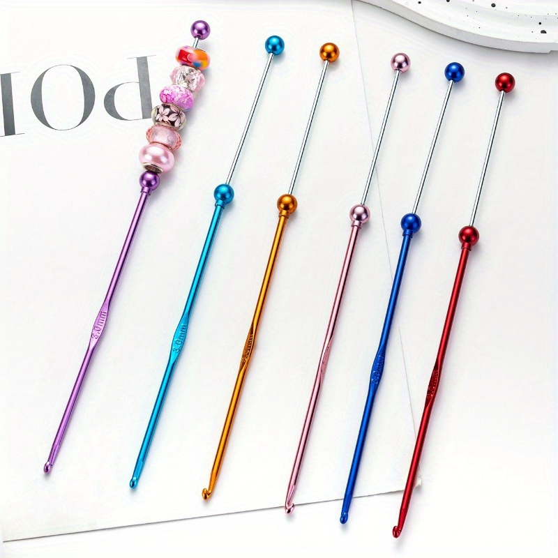 6pcs Diy Crochet Tool With Bead Hooks, Thread Needles, Single Head Crochet Hooks, Metal Crochet Hooks, Sweater Knitting Needles
6pcs Diy Crochet Tool With Bead Hooks, Thread Needles, Single Head Crochet Hooks, Metal Crochet Hooks, Sweater Knitting Needles