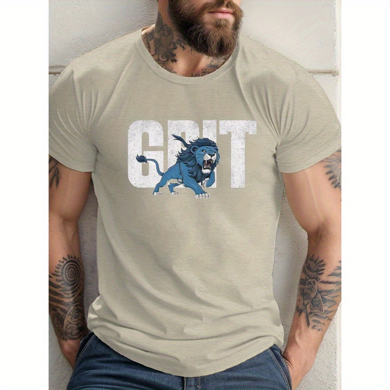 Men's Casual Short Sleeve T-shirt With Grit Print, Polyester Knit Fabric, Geometric Pattern, Round Neck, Regular Fit, Summer Collection
Men's Casual Short Sleeve T-shirt With Grit Print, Polyester Knit Fabric, Geometric Pattern, Round Neck, Regular Fit, Summer Collection