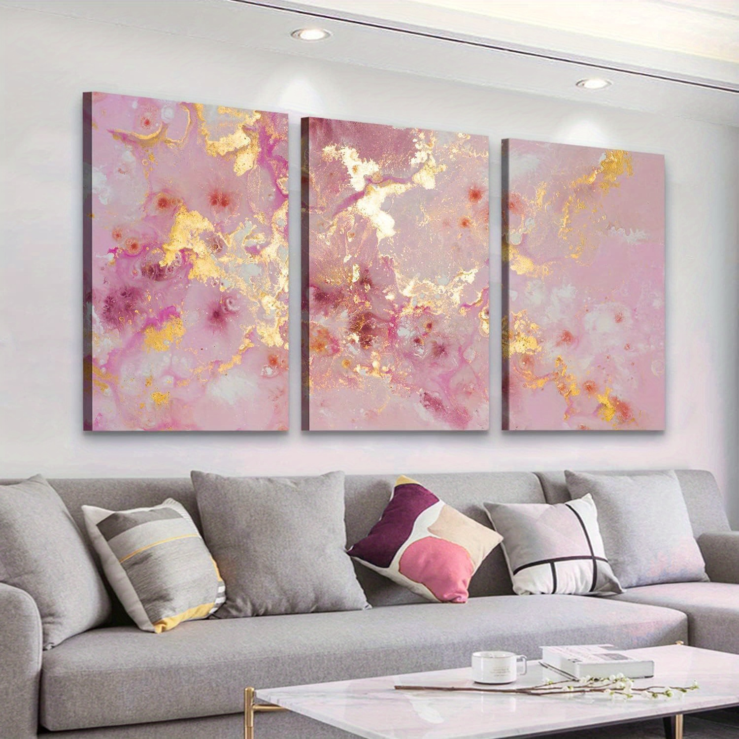 3pcs Canvas Wall Art , 3 Piece Set With Frame Abstract Canvas Wall Art Suit Pink And Yellow
3pcs Canvas Wall Art , 3 Piece Set With Frame Abstract Canvas Wall Art Suit Pink And Yellow