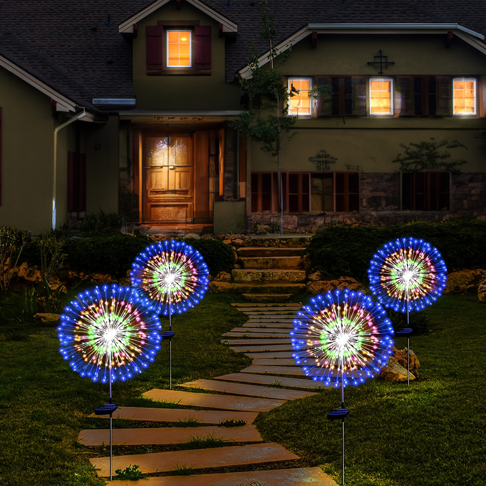 2/4/6 Pack 360 Led Solar Fireworks Lamp, Solar Garden Lamp Outdoor Decoration, 8 , Waterproof Solar Outdoor Light, Suitable For Path Yard Decoration (warm White, )
2/4/6 Pack 360 Led Solar Fireworks Lamp, Solar Garden Lamp Outdoor Decoration, 8 , Waterproof Solar Outdoor Light, Suitable For Path Yard Decoration (warm White, )