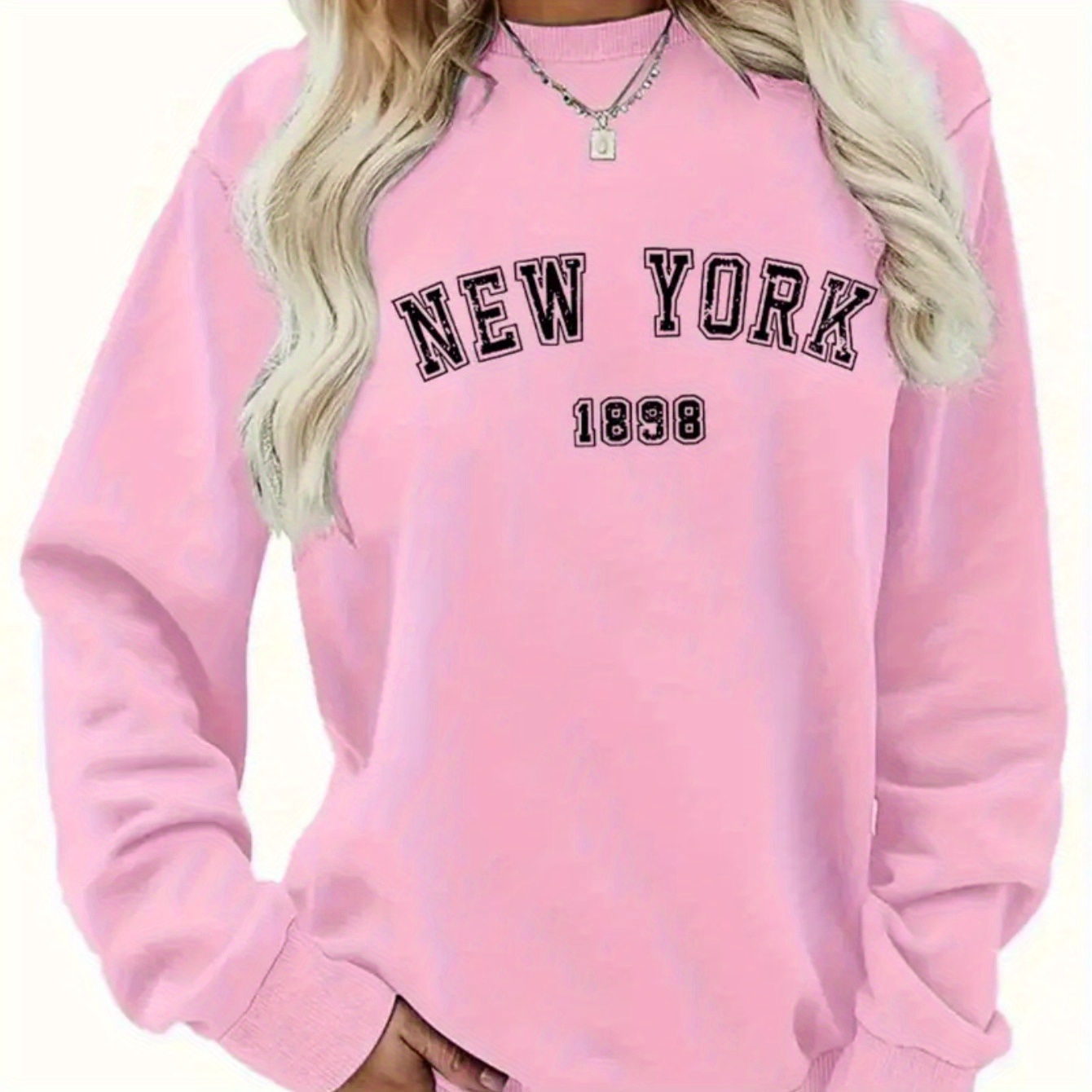 New Print Sweatshirt, Long Sleeve Round Neck Casual Sweatshirt, Winter And Autumn, Women's Clothing
New Print Sweatshirt, Long Sleeve Round Neck Casual Sweatshirt, Winter And Autumn, Women's Clothing