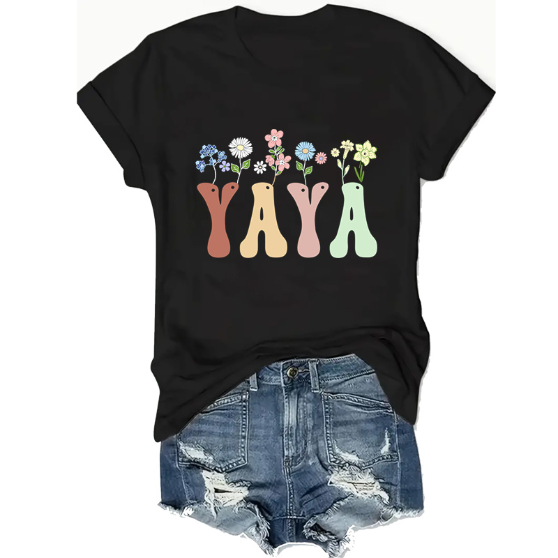 Women's Plus Size Flower T-shirt, Casual Loose Fit, Crew Neck, Short Sleeve, , Knit Fabric, Polyester, All Sizes 0xl-4xl
Women's Plus Size Flower T-shirt, Casual Loose Fit, Crew Neck, Short Sleeve, , Knit Fabric, Polyester, All Sizes 0xl-4xl