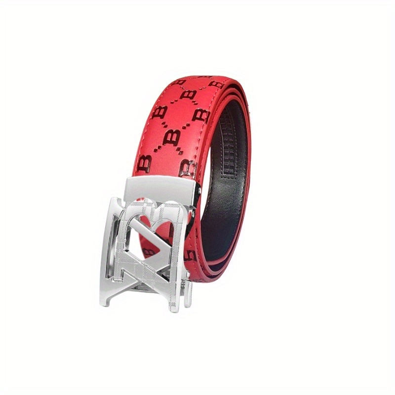 Stylish Men's Belt Alloy Letter Head Belt-red Belt Business Stylish Accessories With Classic , , And Construction- Formal Or Casual
Stylish Men's Belt Alloy Letter Head Belt-red Belt Business Stylish Accessories With Classic , , And Construction- Formal Or Casual