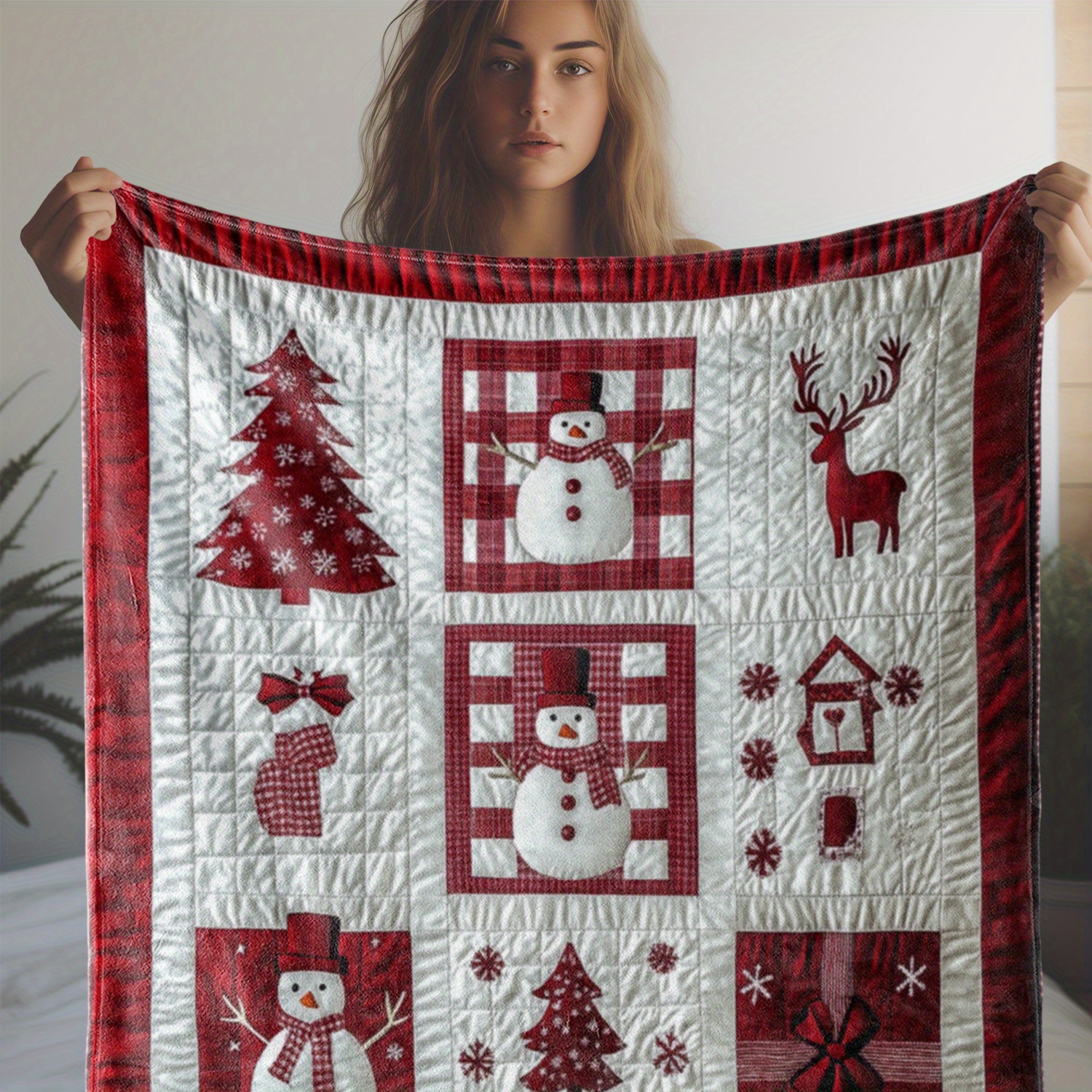 1pc Christmas Blanket - And , And Knitted Polyester , , For Sofa, Bed, , Camping, - 250-300g
1pc Christmas Blanket - And , And Knitted Polyester , , For Sofa, Bed, , Camping, - 250-300g