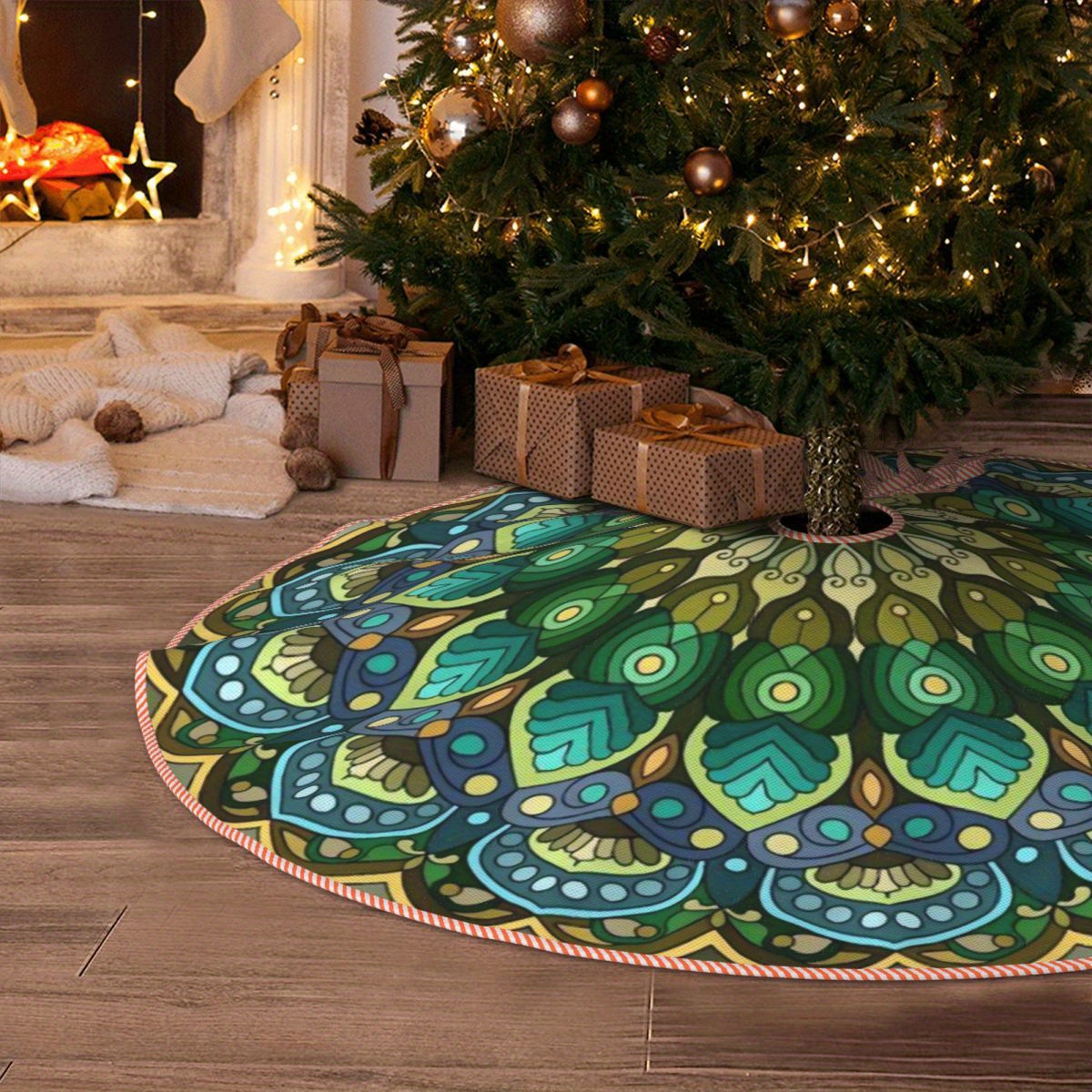 1pc, Christmas Tree Skirt, 60-inch, Vibrant Pattern, Fabric, Holiday Decor, For Christmas, Halloween, Thanksgiving, New Year, And Use
1pc, Christmas Tree Skirt, 60-inch, Vibrant Pattern, Fabric, Holiday Decor, For Christmas, Halloween, Thanksgiving, New Year, And Use