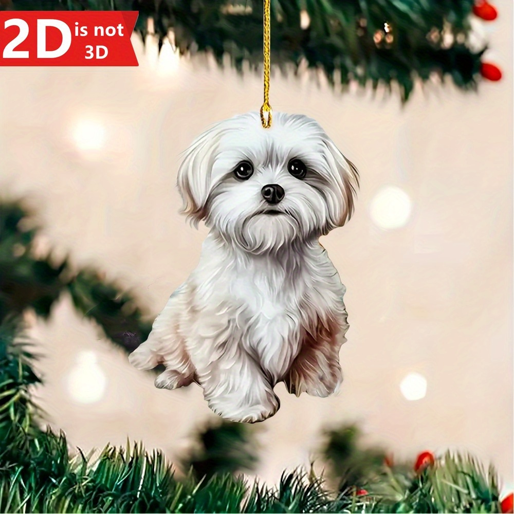 Fashionable And Elegant 1pc 2d Cute White Puppy Pattern Car Interior, Holiday Decoration, Christmas Tree Decoration, Couple Gift, Keychain, Backpack Pendant
Fashionable And Elegant 1pc 2d Cute White Puppy Pattern Car Interior, Holiday Decoration, Christmas Tree Decoration, Couple Gift, Keychain, Backpack Pendant