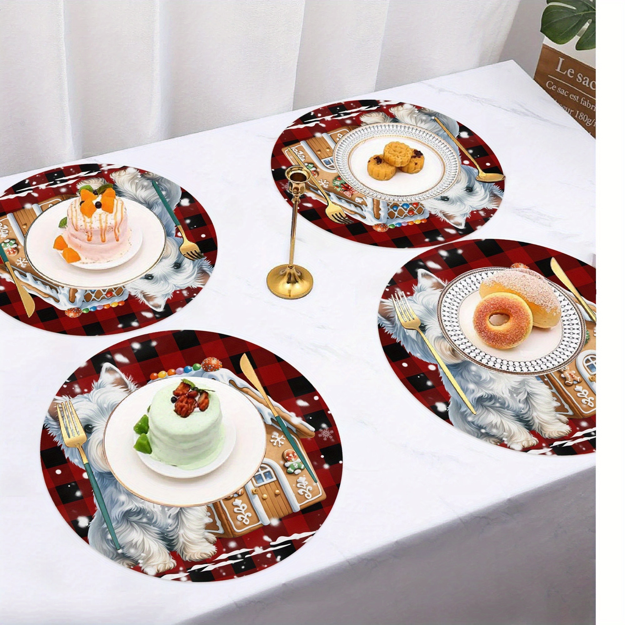 4- Christmas Dog Placemats For Dining Table - Table , , Washable, For Decorations And , 15in
4- Christmas Dog Placemats For Dining Table - Table , , Washable, For Decorations And , 15in