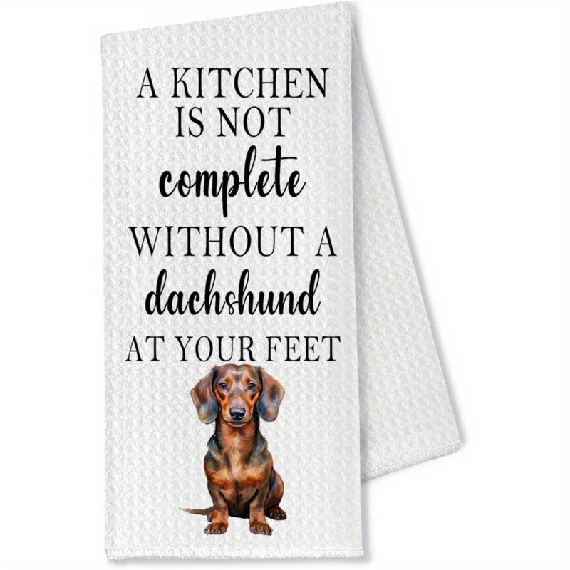 1pc Dachshund Kitchen Towel, 18x26 Inch, Contemporary Polyester Dish Towel With Dachshund Print, Machine Washable, Rectangular Hand Towel For Home Decor, Space-themed Gift
1pc Dachshund Kitchen Towel, 18x26 Inch, Contemporary Polyester Dish Towel With Dachshund Print, Machine Washable, Rectangular Hand Towel For Home Decor, Space-themed Gift