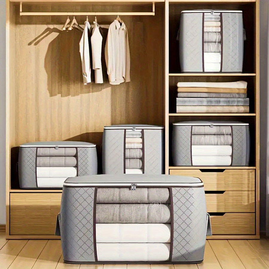 4-pack Large Capacity Storage Bags With Clear Window, Thickened Non-woven Fabric Organizer For Comforters, Blankets, Bedding - Foldable With Handles, Ideal For Christmas/halloween Gift
4-pack Large Capacity Storage Bags With Clear Window, Thickened Non-woven Fabric Organizer For Comforters, Blankets, Bedding - Foldable With Handles, Ideal For Christmas/halloween Gift