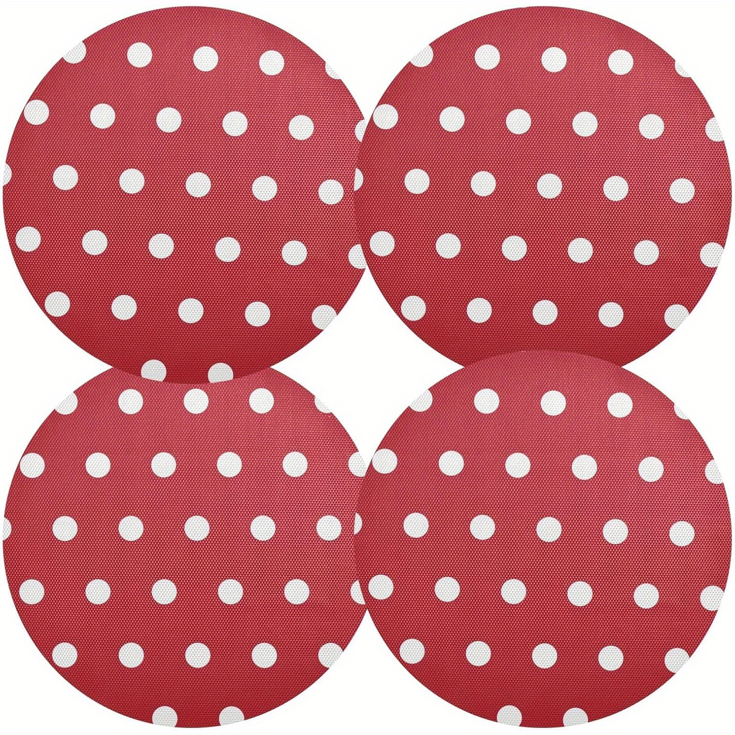 4pcs Set Polka Dot Placemats - 15" Round, Washable Polyester Table Mats For & Dining Decor
4pcs Set Polka Dot Placemats - 15" Round, Washable Polyester Table Mats For & Dining Decor