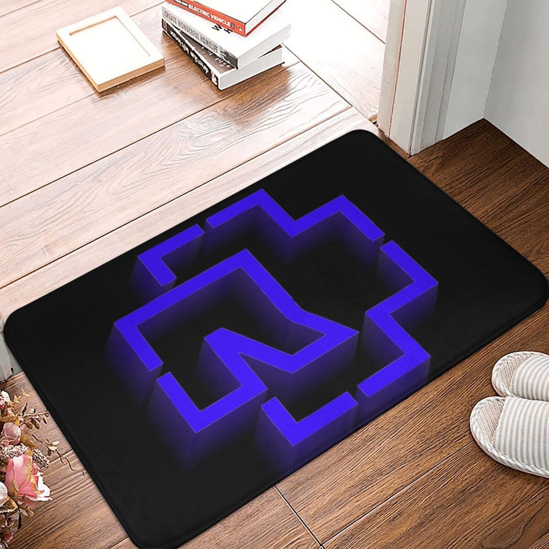 R- Blue Non-slip Doormat - Modern Home Decor For Living Room, Bedroom & Outdoor Use, Machine Washable Polyester
R- Blue Non-slip Doormat - Modern Home Decor For Living Room, Bedroom & Outdoor Use, Machine Washable Polyester