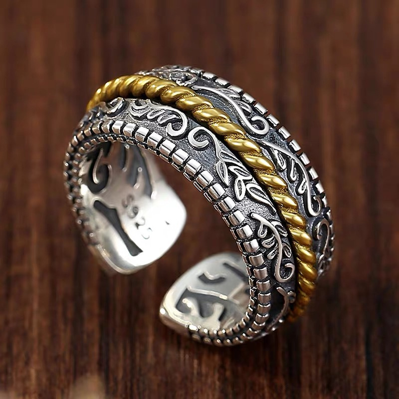 Men's 925 Silver Adjustable Ring, Personalized Punk Halloween Christmas Valentine's Day
Men's 925 Silver Adjustable Ring, Personalized Punk Halloween Christmas Valentine's Day
