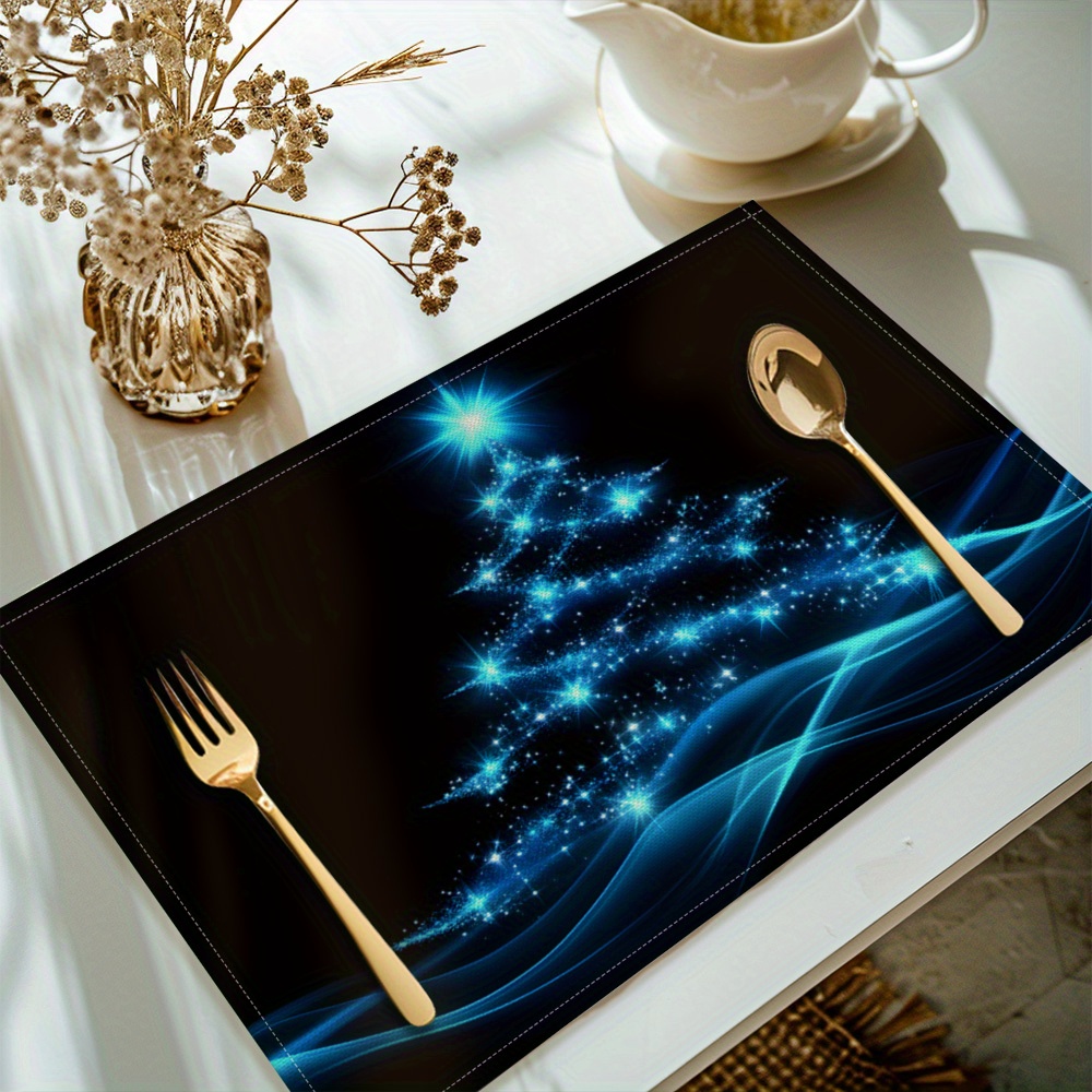 4pcs, Christmas Tree Printed Placemats, Set Of 4 Table Mats, Washable Placemats For Kitchen Dining Table Decoration, Best For Christmas
4pcs, Christmas Tree Printed Placemats, Set Of 4 Table Mats, Washable Placemats For Kitchen Dining Table Decoration, Best For Christmas