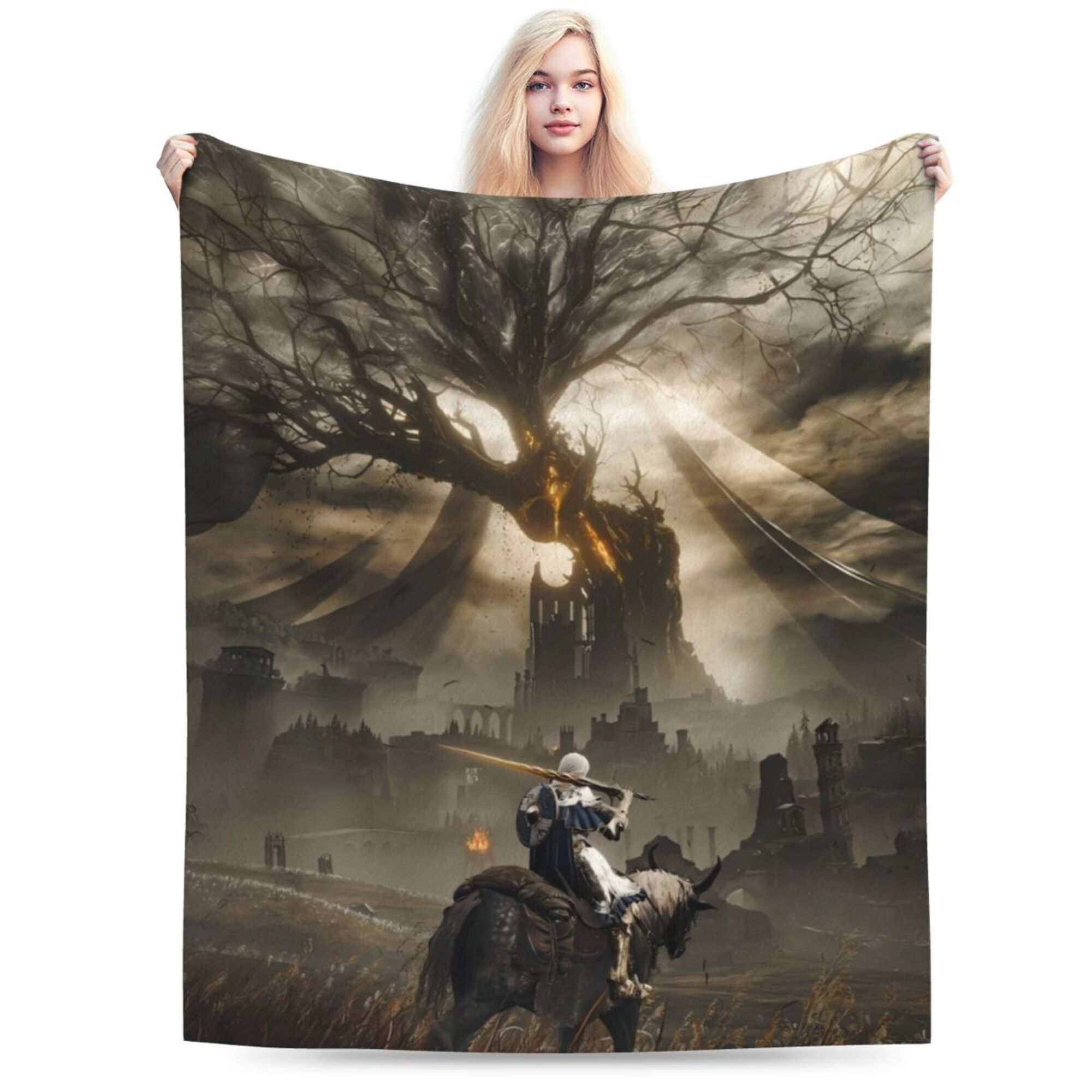 Ring Inspired Style Knitted Polyester Throw Blanket - Soft, Warm, Comfortable For Living Room, Office, Sofa Decor, Travel, Multipurpose Gift Blanket - Home Decor Accessory
Ring Inspired Style Knitted Polyester Throw Blanket - Soft, Warm, Comfortable For Living Room, Office, Sofa Decor, Travel, Multipurpose Gift Blanket - Home Decor Accessory