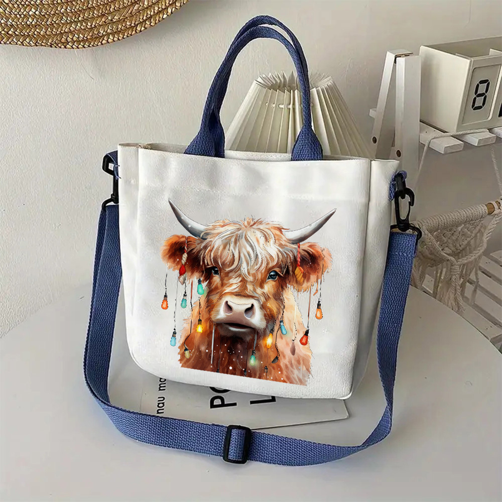 1pc Canvas Tote Bag, Festive Holiday Design, Women's Fashionable Shoulder Handbag, Reusable Shopping Bag, Washable/, With Snap Closure
1pc Canvas Tote Bag, Festive Holiday Design, Women's Fashionable Shoulder Handbag, Reusable Shopping Bag, Washable/, With Snap Closure