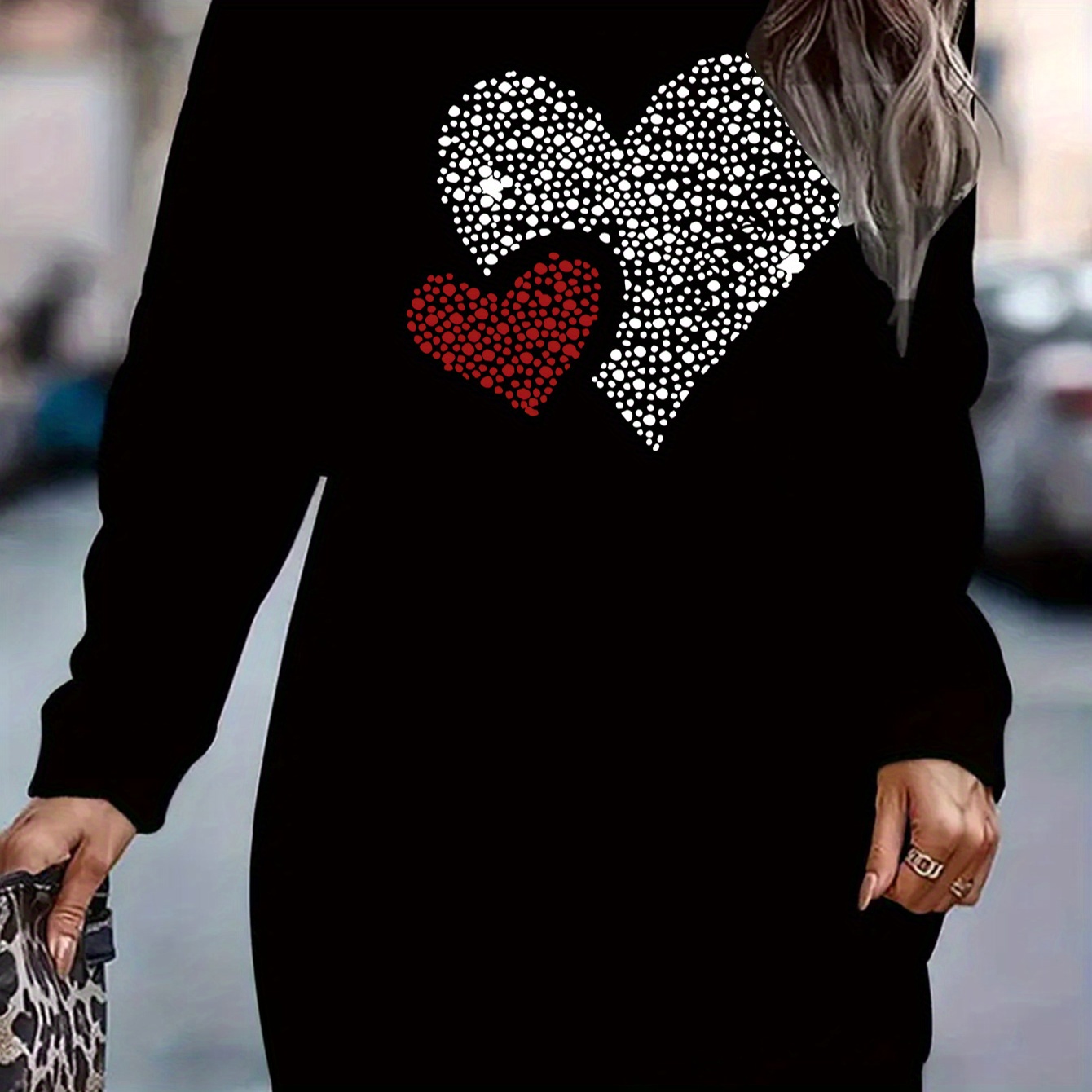 Large Size Letter Print Sports Shirt Dress, Casual Loose Style Long Sleeve Round Neck Dress For Autumn And Winter, Women's Large Size Clothing
Large Size Letter Print Sports Shirt Dress, Casual Loose Style Long Sleeve Round Neck Dress For Autumn And Winter, Women's Large Size Clothing