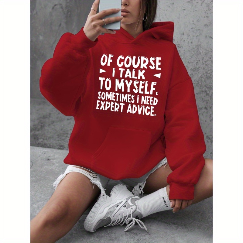 1pc Plus Size Casual Pullover Hoodie For Women - Polyester Knit Letter Print Long Sleeve Sweatshirt With Pockets, Autumn And Top
1pc Plus Size Casual Pullover Hoodie For Women - Polyester Knit Letter Print Long Sleeve Sweatshirt With Pockets, Autumn And Top