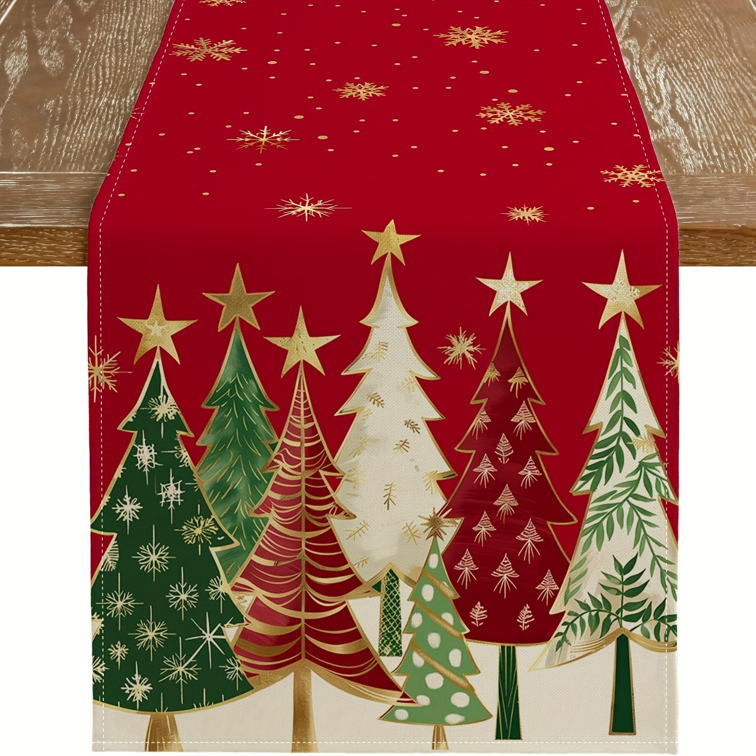 Festive Red Christmas Tree Table Runner - Polyester, Holiday Dining & Decor, Indoor/outdoor Use
Festive Red Christmas Tree Table Runner - Polyester, Holiday Dining & Decor, Indoor/outdoor Use