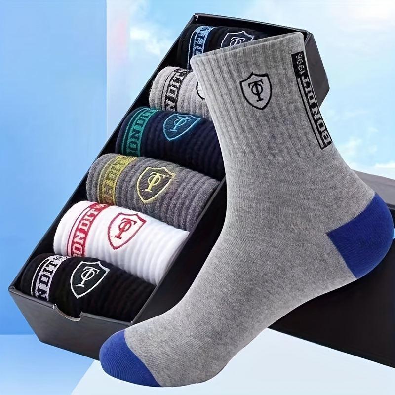 5-pack Men's Casual Breathable Fashion Sports Socks, Polyester With Elastane, Geometric Pattern, Hand Wash/
5-pack Men's Casual Breathable Fashion Sports Socks, Polyester With Elastane, Geometric Pattern, Hand Wash/