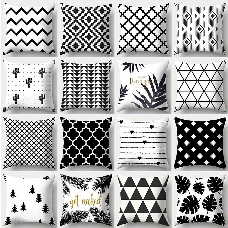 1pc Simple Pillowcase Home Decor Square Bedroom Sofa Pillowcase Striped Leaf Pattern Cushion Cover (no Filling)
1pc Simple Pillowcase Home Decor Square Bedroom Sofa Pillowcase Striped Leaf Pattern Cushion Cover (no Filling)