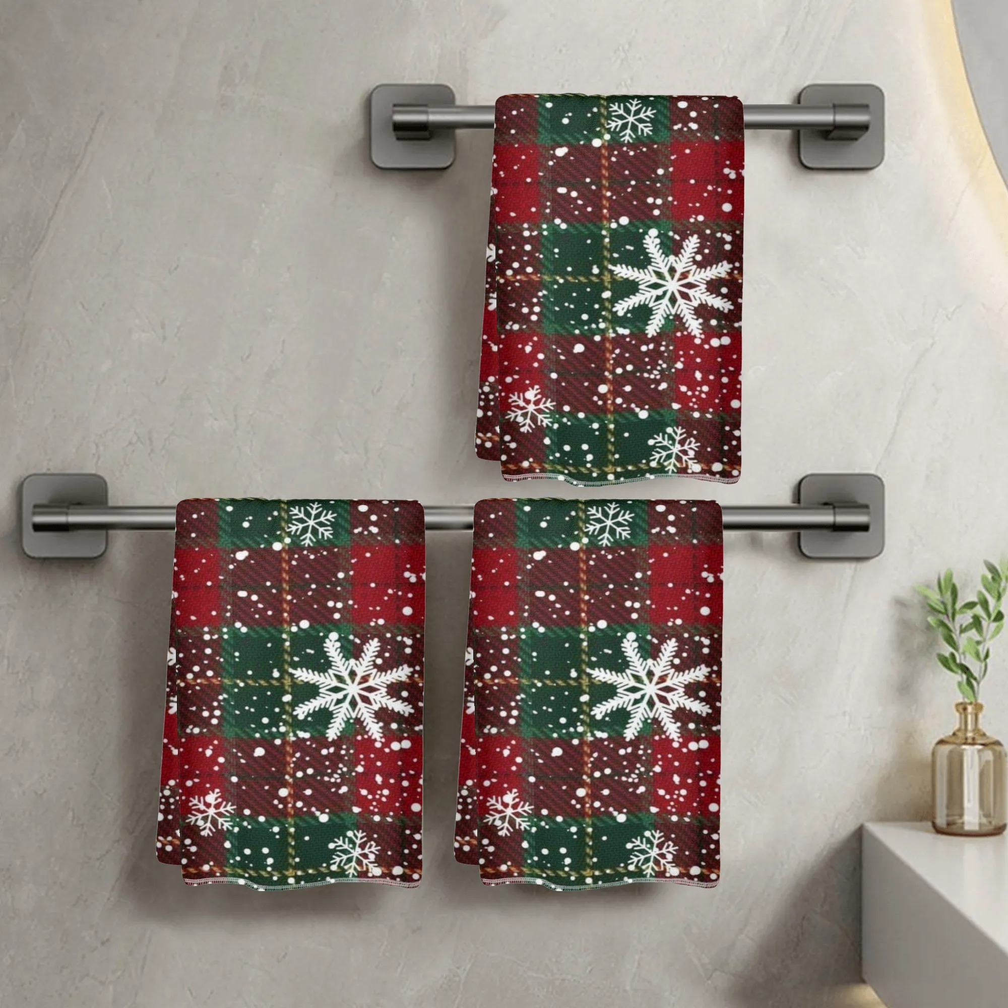 3pcs Christmas-themed Towel Set - Soft, Absorbent Polyester, Quick-dry Kitchen & Bathroom Towels, 18x26 Inches - Holiday , Christmas, Towel Set, Polyester, Soft, Quick-dry
3pcs Christmas-themed Towel Set - Soft, Absorbent Polyester, Quick-dry Kitchen & Bathroom Towels, 18x26 Inches - Holiday , Christmas, Towel Set, Polyester, Soft, Quick-dry