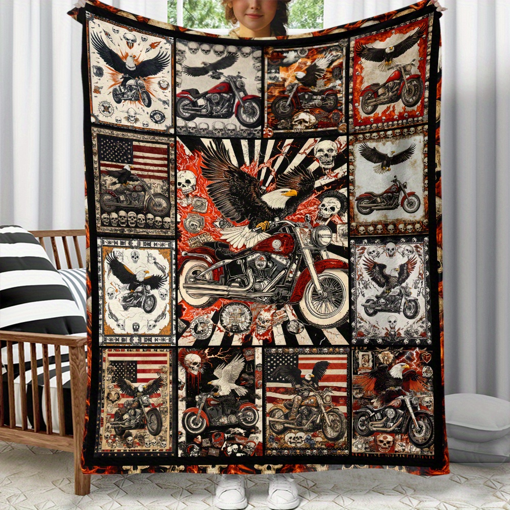 1pc Eagle & Fleece Blanket - Polyester For Sofa, Bed, , Camping - All , , Non-electric,
1pc Eagle & Fleece Blanket - Polyester For Sofa, Bed, , Camping - All , , Non-electric,
