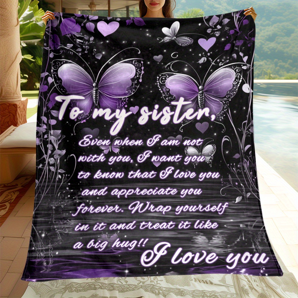 1pc "to My Sister" Printed Fleece Blanket, For Sofa, Bed, , Camping, Livingroom, , , , And Bed - , And , , Polyester ,
1pc "to My Sister" Printed Fleece Blanket, For Sofa, Bed, , Camping, Livingroom, , , , And Bed - , And , , Polyester ,