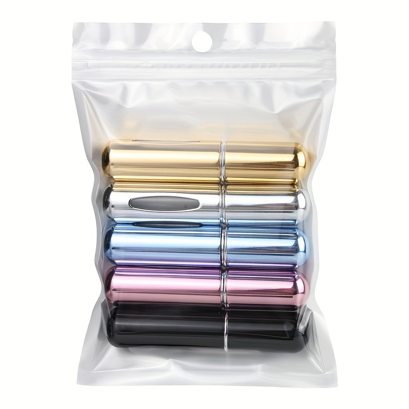 5-pack Mini Perfume Atomizer, 5ml, Stainless Steel & Plastic, Portable Refillable Fragrance Bottles, Unscented, Travel-friendly
5-pack Mini Perfume Atomizer, 5ml, Stainless Steel & Plastic, Portable Refillable Fragrance Bottles, Unscented, Travel-friendly
