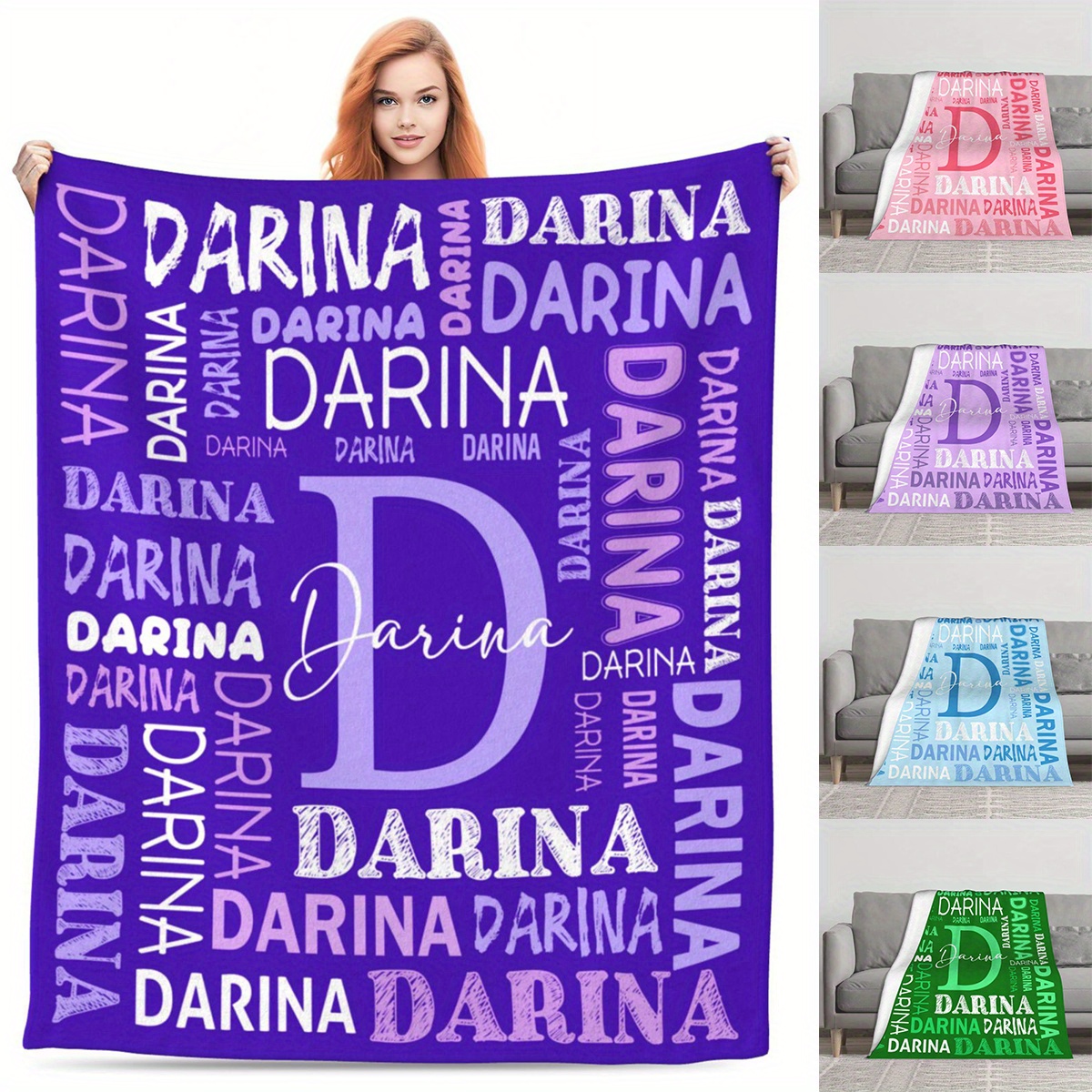 Custom Name Blanket - Perfect Gift For Birthdays & Christmas, Personalized Family Throw With Soft Polyester Fabric, Machine Washable, Personalized Blanket
Custom Name Blanket - Perfect Gift For Birthdays & Christmas, Personalized Family Throw With Soft Polyester Fabric, Machine Washable, Personalized Blanket