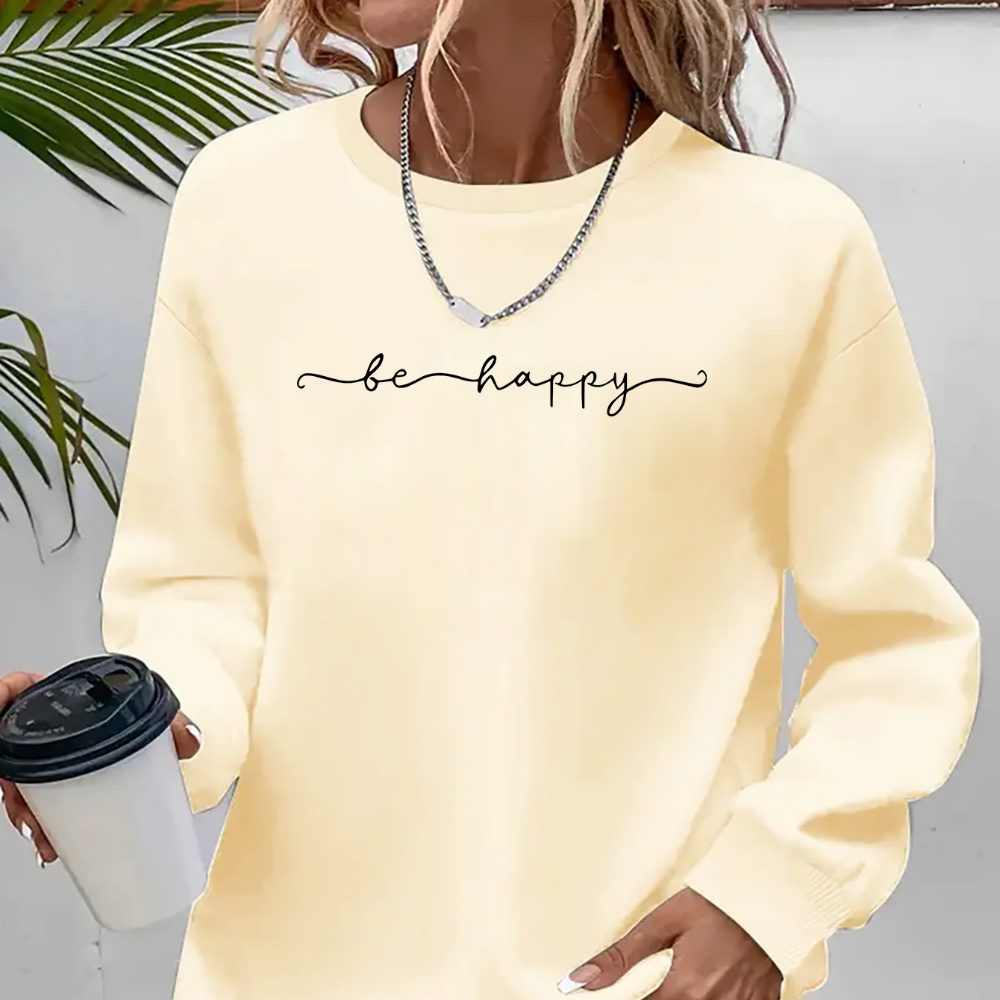 Women's Letter Neck Sweatshirt - Soft Polyester, Machine Washable, Fall/winter, Round Neck, Fashion
Women's Letter Neck Sweatshirt - Soft Polyester, Machine Washable, Fall/winter, Round Neck, Fashion