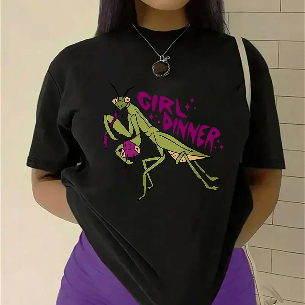 Cartoon Graphic T-shirt For Women - Casual Round Neck Short Sleeve Top, Medium Stretch Knit Fabric, Polyester, , Stylish
Cartoon Graphic T-shirt For Women - Casual Round Neck Short Sleeve Top, Medium Stretch Knit Fabric, Polyester, , Stylish