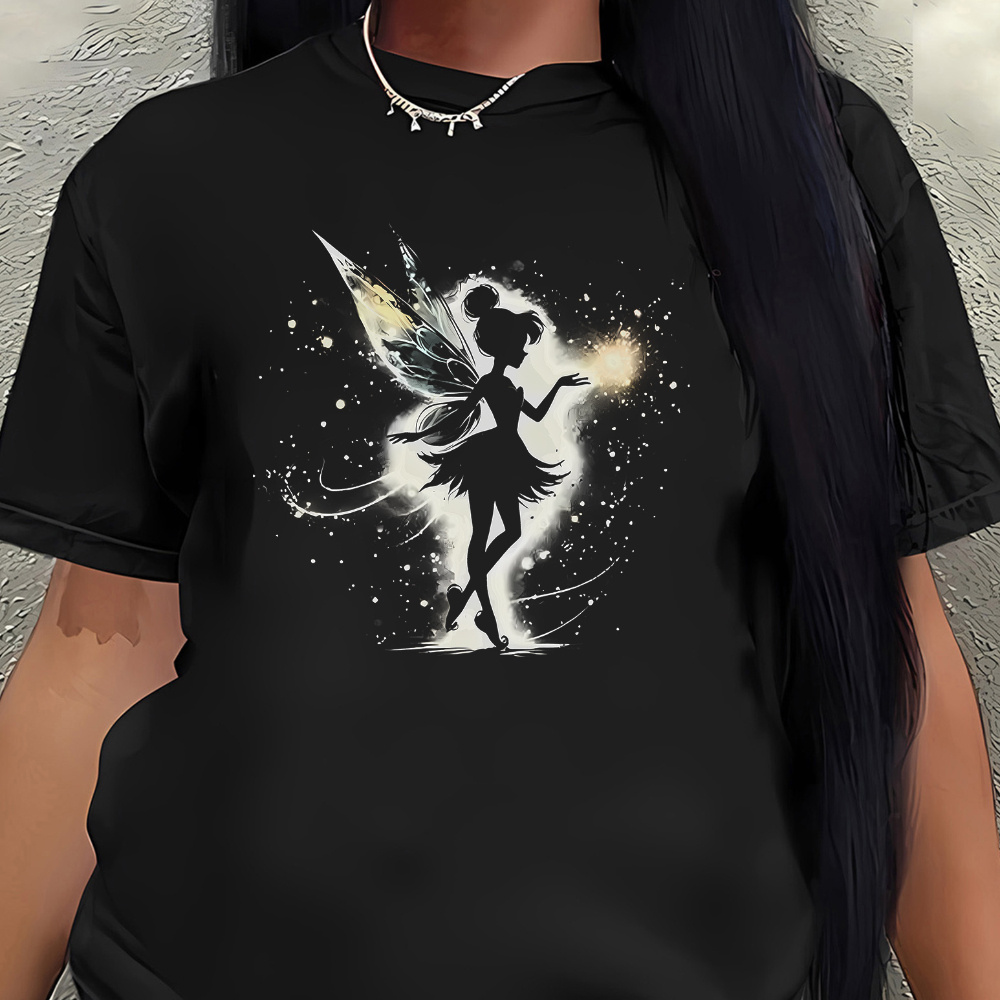 Cartoon Fairy Pattern, Casual And Fashionable Sports T-shirt, Comfortable And Fitting Short Sleeve Women's T-shirt, Fashionable And Breathable Casual Top - Top, Suitable For Spring, Summer And Autumn
Cartoon Fairy Pattern, Casual And Fashionable Sports T-shirt, Comfortable And Fitting Short Sleeve Women's T-shirt, Fashionable And Breathable Casual Top - Top, Suitable For Spring, Summer And Autumn