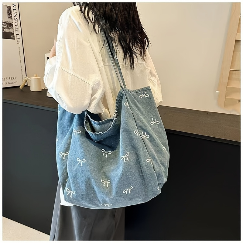 Blue Denim Tote Bag With - Stylish Women’s Multifunctional Handbag & Backpack, Large Capacity, & Washable
Blue Denim Tote Bag With - Stylish Women’s Multifunctional Handbag & Backpack, Large Capacity, & Washable