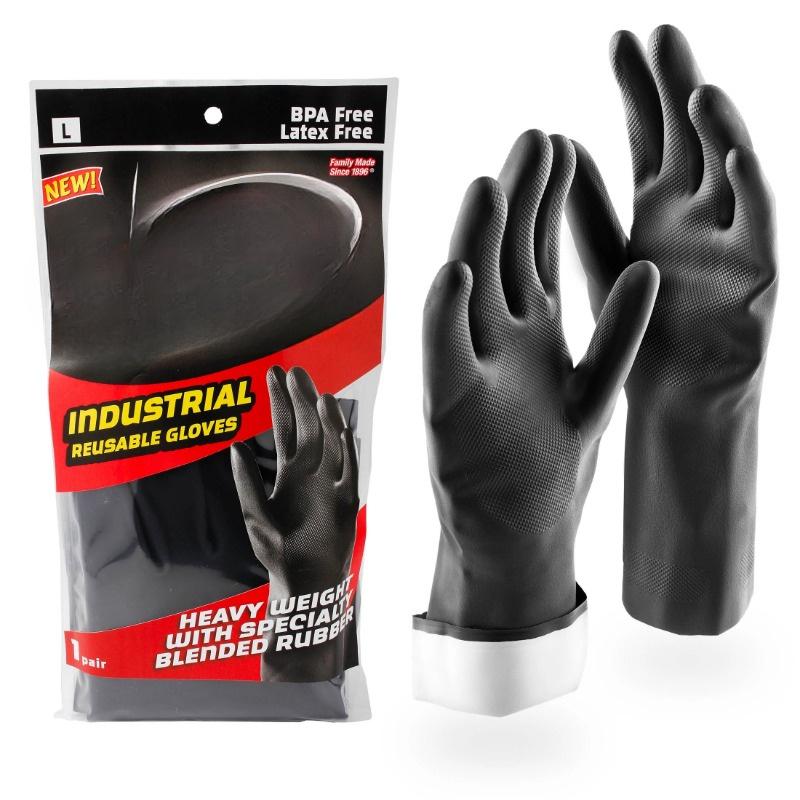 Extra Large Heavy-duty Reusable Gloves - 12" X 4.5" Black, Protection For , Ideal For Home Cleaning & Work Safety
Extra Large Heavy-duty Reusable Gloves - 12" X 4.5" Black, Protection For , Ideal For Home Cleaning & Work Safety