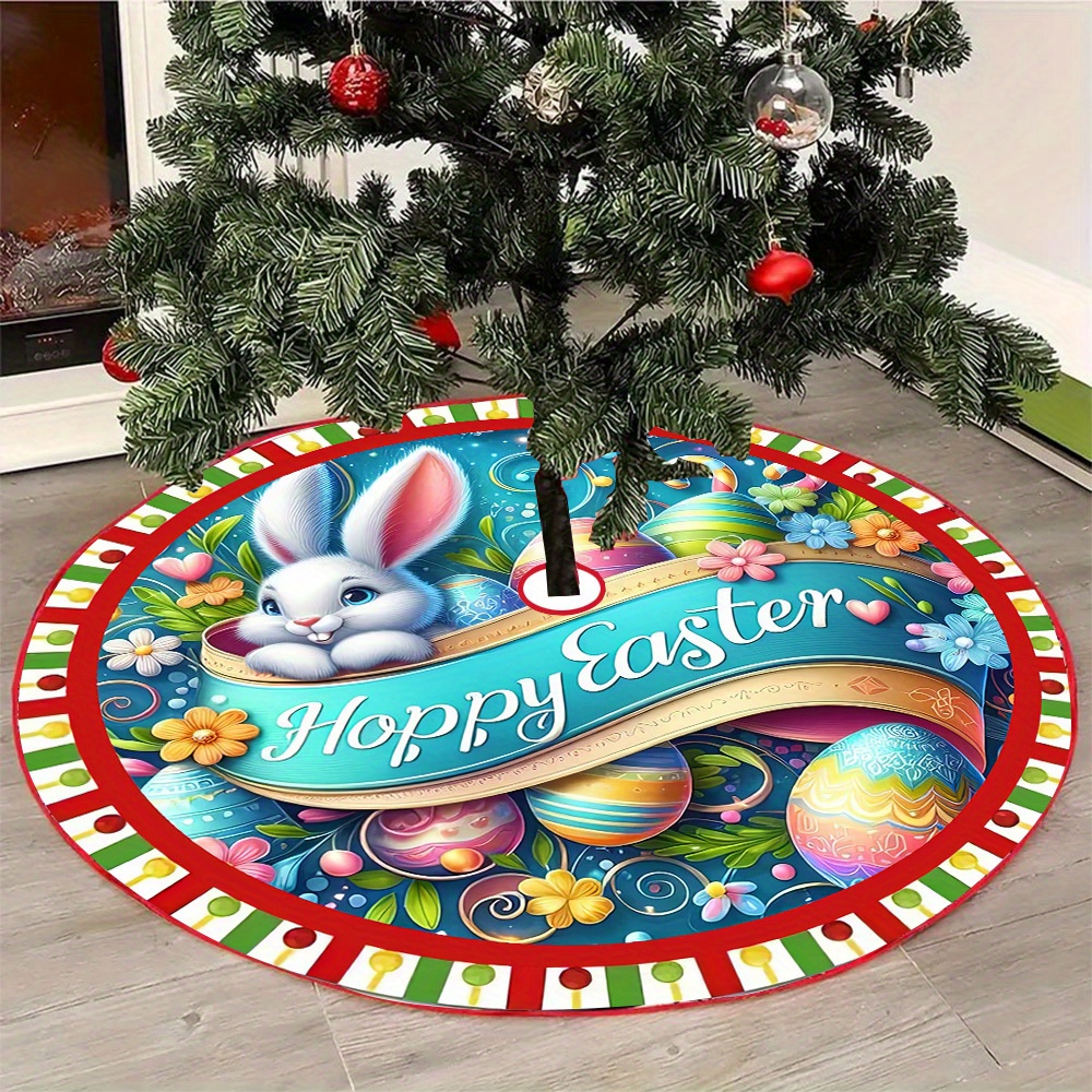 1pc Easter Decorations Elegant Polyester Christmas Tree Skirt, Christmas, And Other Holiday Decorations - Fade Resistant And Machine Washable
1pc Easter Decorations Elegant Polyester Christmas Tree Skirt, Christmas, And Other Holiday Decorations - Fade Resistant And Machine Washable