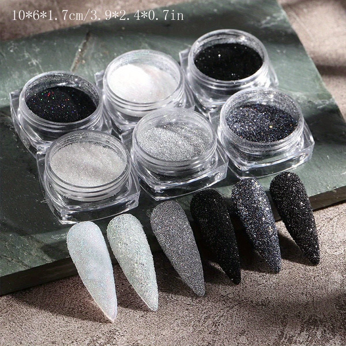 6 Jars Nail Art Black White Gray Fine Sparkling Powder Irregular Sparkling Female Girl Nail Sparkling Powder Nail Decoration Charm
6 Jars Nail Art Black White Gray Fine Sparkling Powder Irregular Sparkling Female Girl Nail Sparkling Powder Nail Decoration Charm